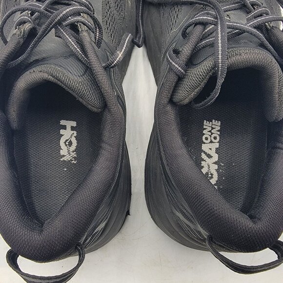 Hoka One One Bondi 7 Mens 10 Triple Black Running Shoes Athletic Outdoors Casual - Picture 5 of 13